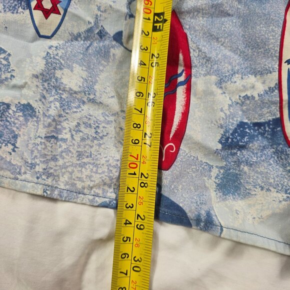 212 NYC Hawaiian Mens Size XL Blue White Button Up Shirt Surfboard Surfer Aloha - Picture 9 of 9